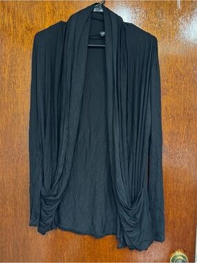Cotton on Black Draped Open Cardigan NWT open front long sleeve women’s M
